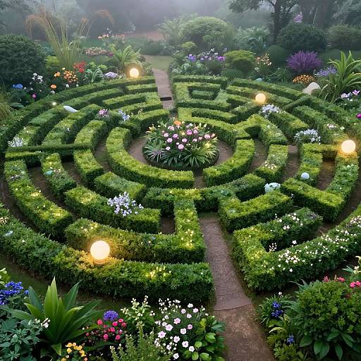 Enchanted Garden Maze Aerial View