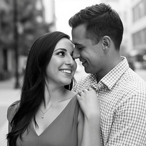 Joyful Uptown Charlotte Engagement Portrait