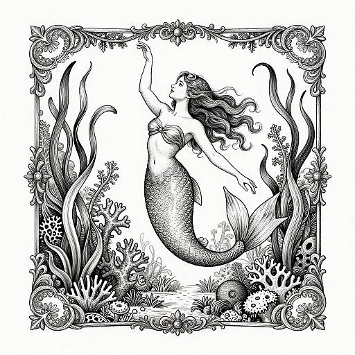 Ethereal Mermaid in Renaissance Style