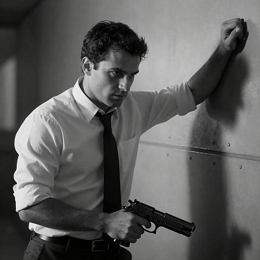 Dramatic Black and White Portrait