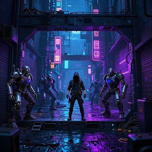 Cyberpunk Side-Scroller Dark Alley