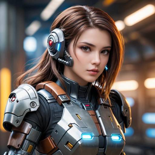 Futuristic Cybernetic Girl in Armor