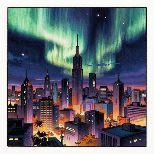 Futuristic Metropolis Tattoo Art