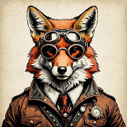 Steampunk Fox Portrait
