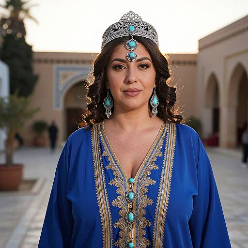 Tunisian Woman in Traditional Attire