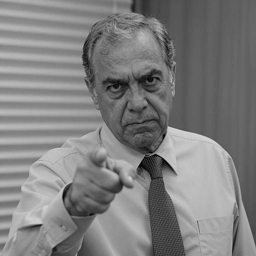 Intense Middle-Aged Man Pointing