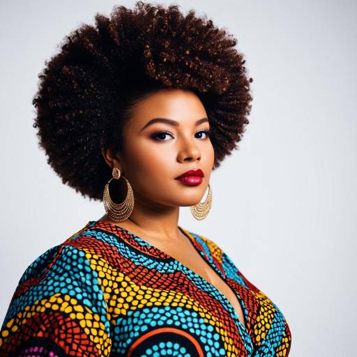 Confident African American Woman with Afro Hairstyle