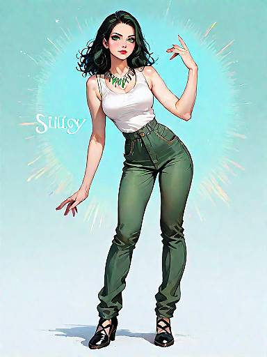 Stylish Woman in Casual Outfit