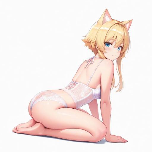 Angelic Young Lady in Intricate Lingerie Angelic Young Lady in Intricate Lingerie