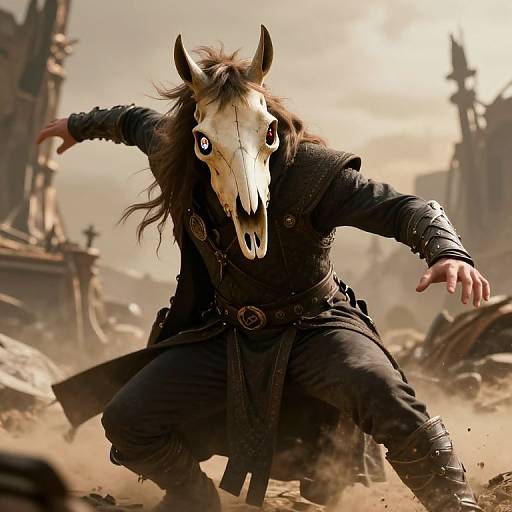 Technomancer Wizard in Post-Apocalyptic Wasteland