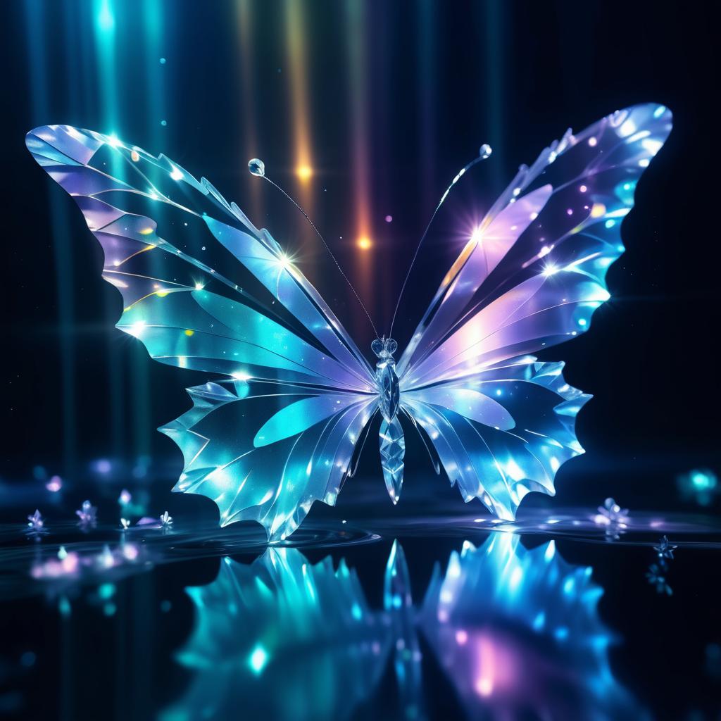 Cinematic Crystallized Butterfly Art