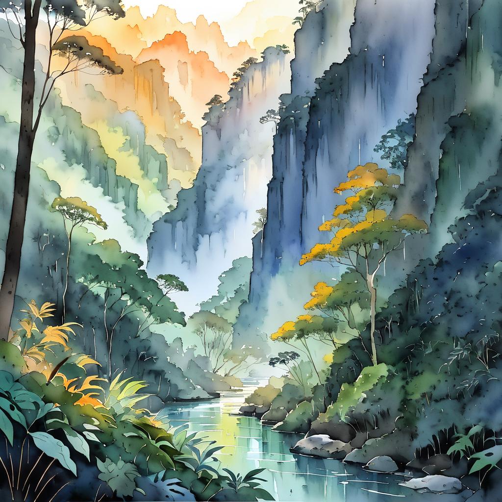 Serene Temperate Jungle Landscape Rendering