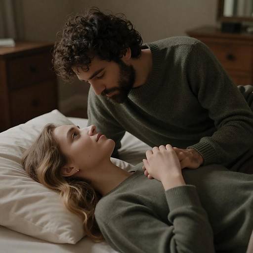 Intimate Moment in a Cozy Room