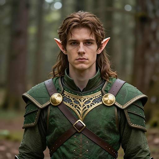 Male Wood Elf Cosplay Portrait in Nature