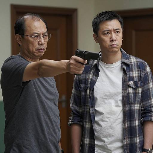 Tense Indoor Standoff Between Two Men