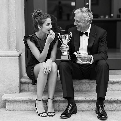Charming Black and White Dining Moment