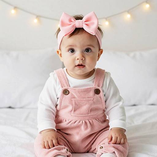 Cute Baby on Cozy Bed