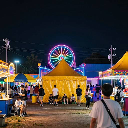 Neon Night Carnival with Yellow Tent