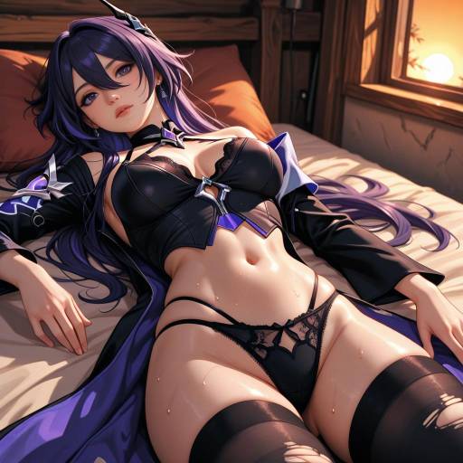 Dramatic Cowboy Shot with Purple Haired Girl
