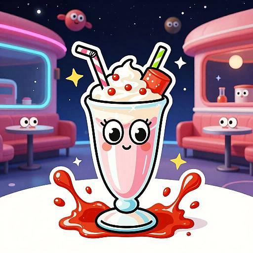 Animated Milkshakes in Space Diner