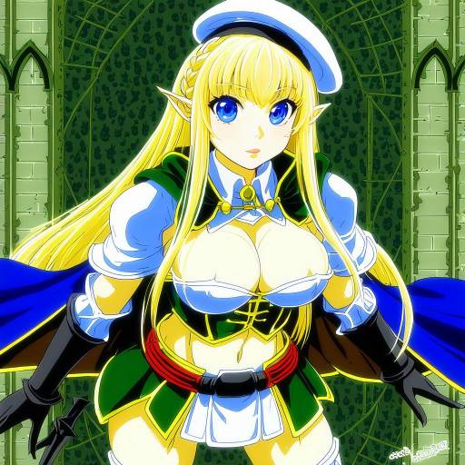 Illustration of Alleyne (queen's blade), queen's blade in the style of Meitoro
