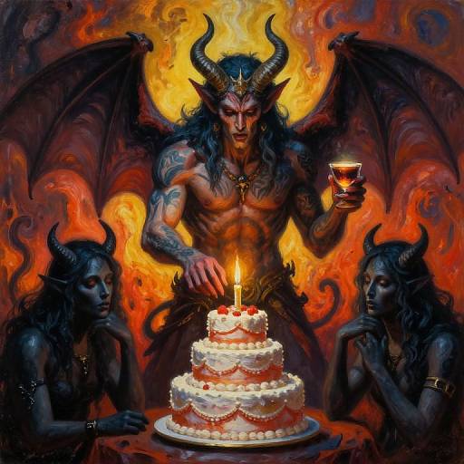 Majestic Demon Lighting Candle