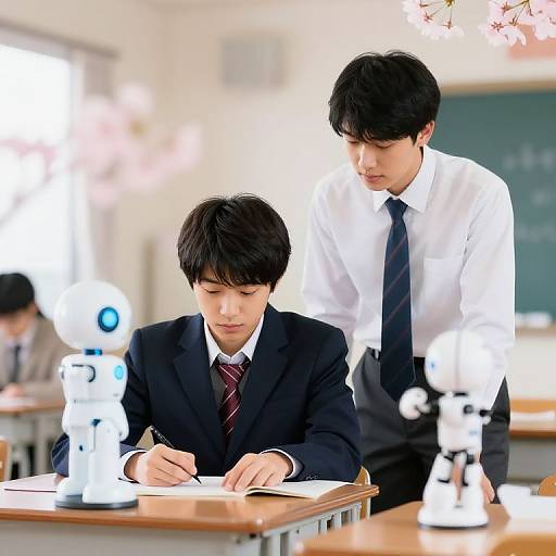 Japanese High School Student with AI Teacher