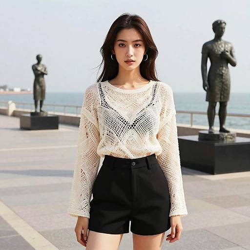 Woman in Hakusensha Style by Seafront