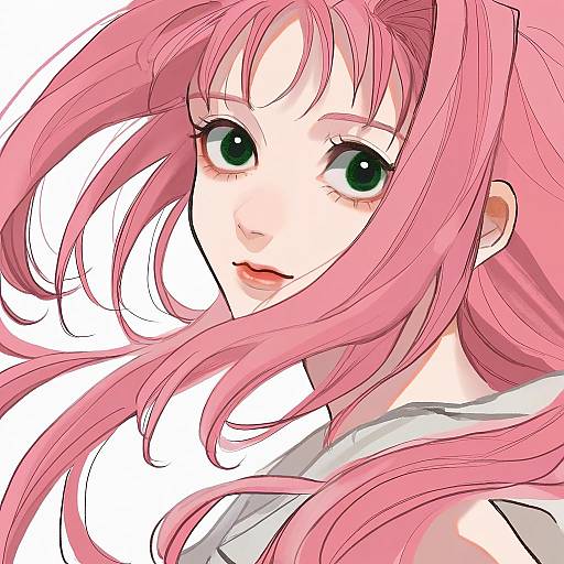 Illustration of Mylene jenius, macross in the style of Kagoya1219