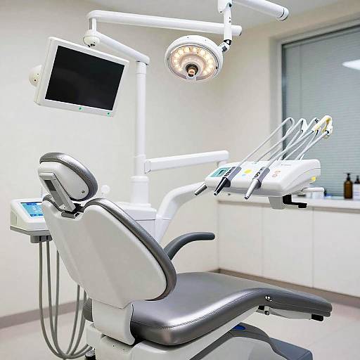 Futuristic Dental Chair in Modern Clinic
