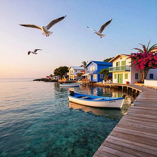 Vergara Coastal Village Sunrise Scene