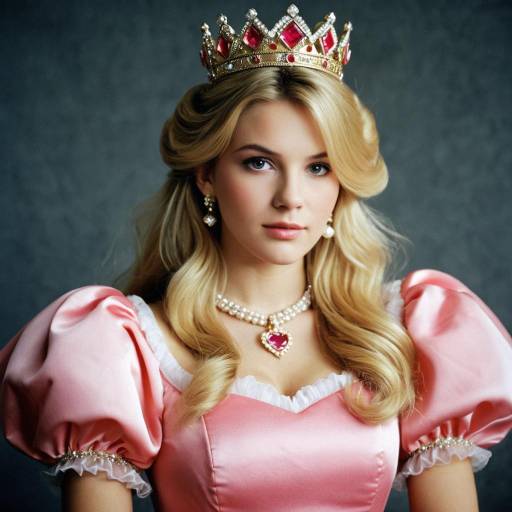 Realistic Portrait of Princess in Pink Dress
