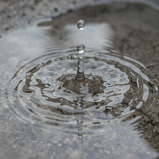 Time-lapse Water Droplets and Ripples