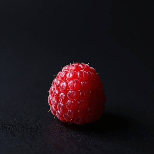 Glowing Photorealistic Raspberry Still Life
