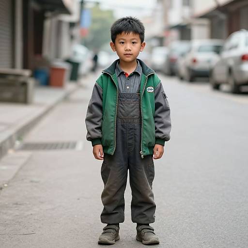 Garbage Boy in Green Jacket