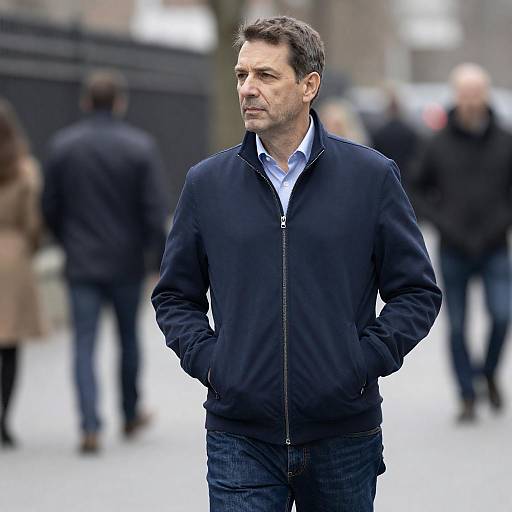 Urban Portrait: Man in Blue Jacket