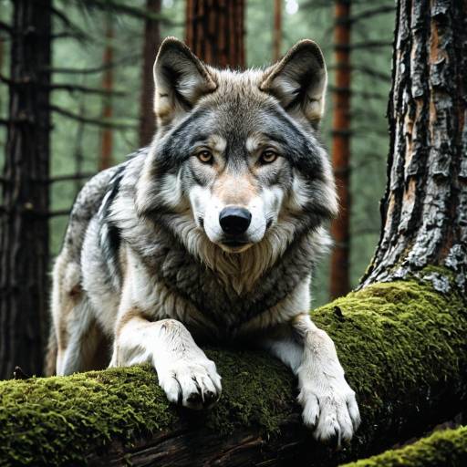 Hyper-Realistic Gray Wolf Photography Hyper-Realistic Gray Wolf Photography