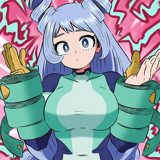 Illustration of Hadou nejire, boku no hero academia in the style of Appleq