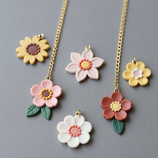 Handmade Polymer Clay Flower Jewelry