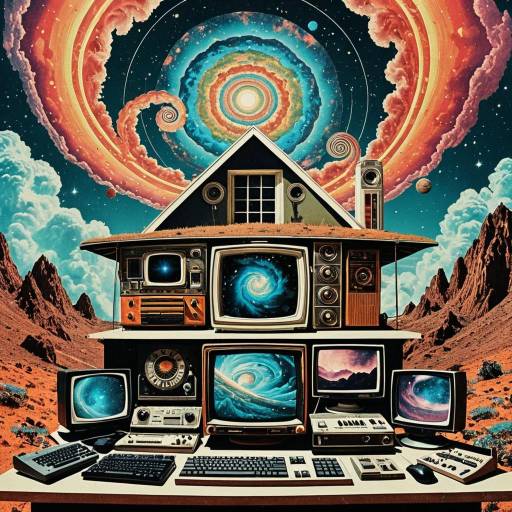 Psychedelic Vintage Sci-Fi Computer Collage Psychedelic Vintage Sci-Fi Computer Collage