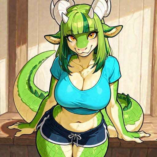 Furry Female with Crocodile Features