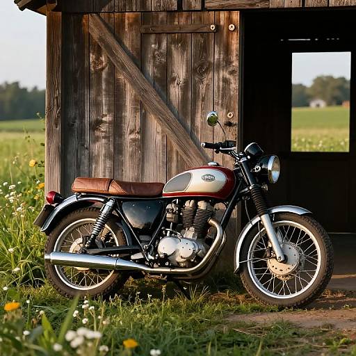 Classic Vintage Motorcycle by Rustic Barn