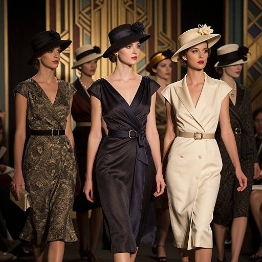 1940s Elegant Fashion Runway Show