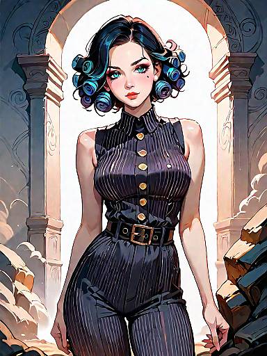 Cinematic Fashion Portrait of Stylish Woman