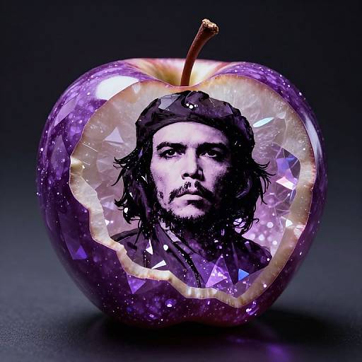 Che Guevara Crystal Apple Sculpture