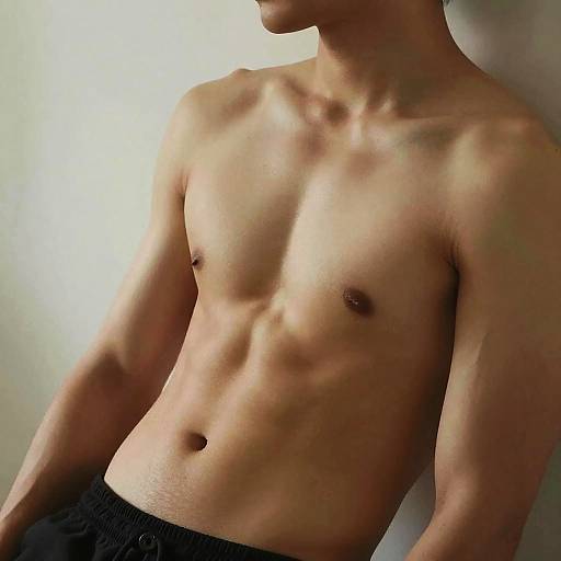 Realistic Male Physique in Relaxed Pose