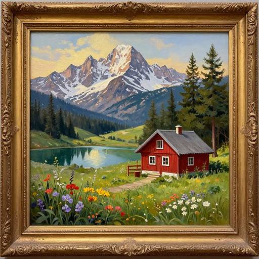 Mountain Paradise Oil Painting