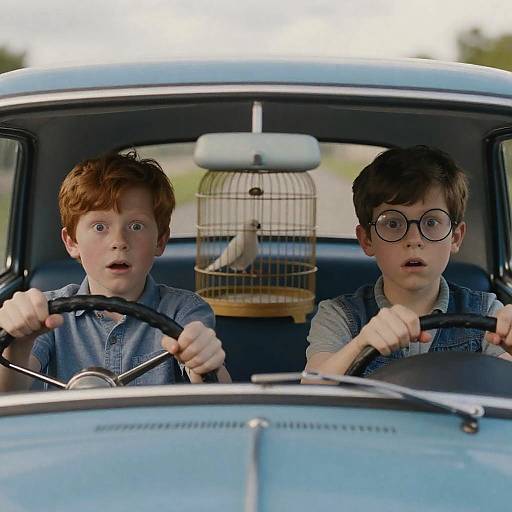 Vintage Car Adventure with Two Kids