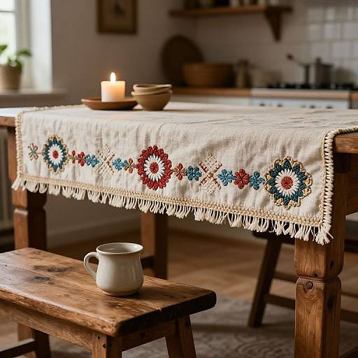 Rustic Linen and Crochet Border