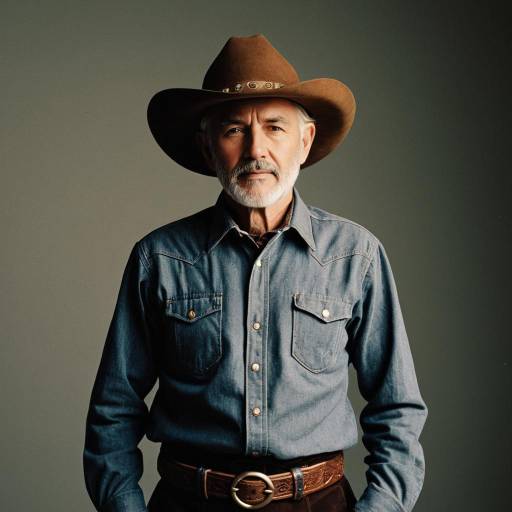 Elderly Man in Cowboy Outfit
